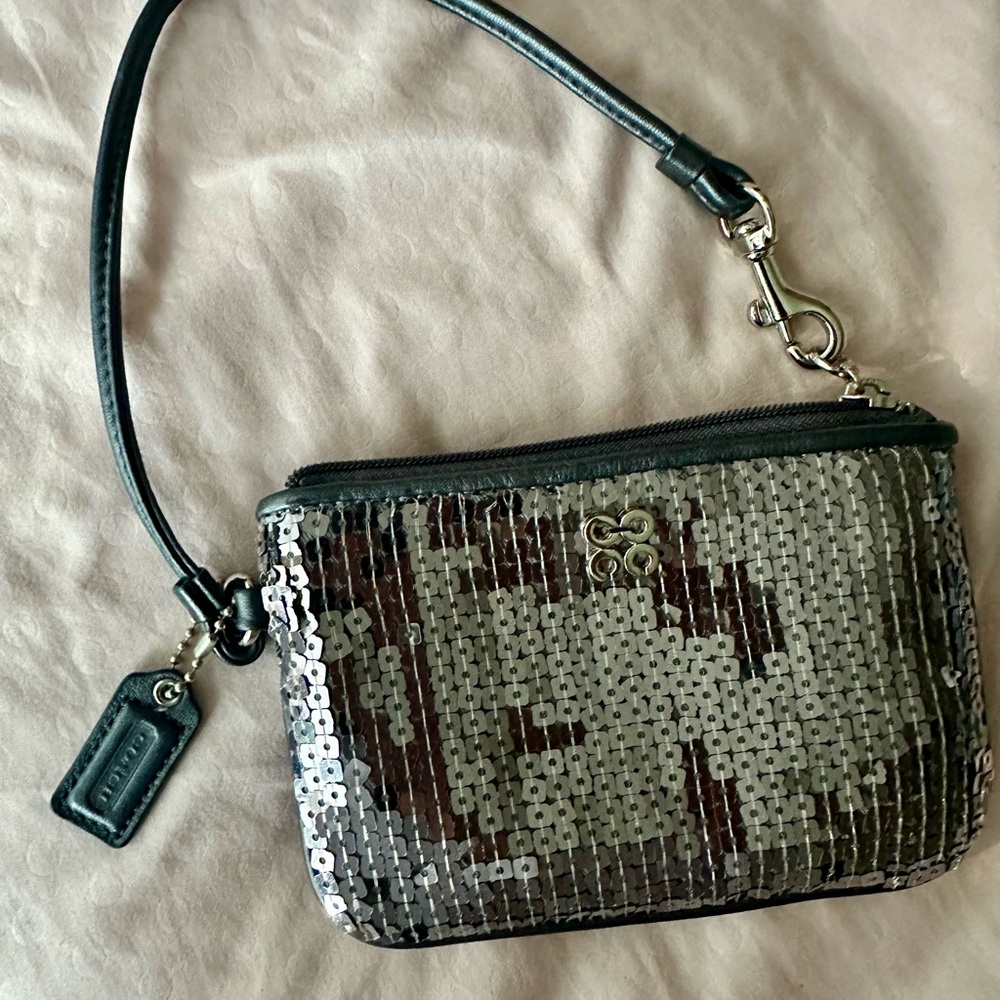 Coach Sequin Wristlet